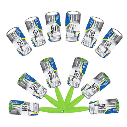 MAURY'S 6 SPAZZOLE LEVAPELUCCHI + 12 ROLLER DA 100 FOGLI