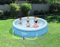 PISCINA GONFIABILE 366 X 76 CM FUORI TERRA CON POMPA FILTRO E TELO DI COPERTURA