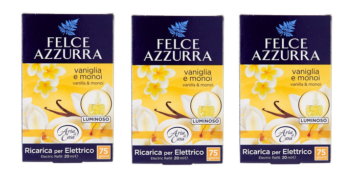 SET 3 FELCE AZZURRA RICARICA PER DIFFUSORE ELETTRICO DA 20 ML VANIGLIA