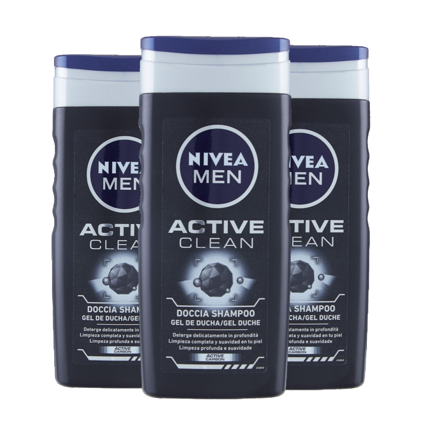 SET 3 CONFEZIONI DI NIVEA DOCCIA 250 ML MEN ACTIVE CLEAN
