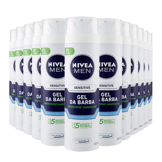 SET 12 CONFEZIONI NIVEA MEN SENSITIVE SCHIUMA DA BARBA IN FORMATO DA 200 ML