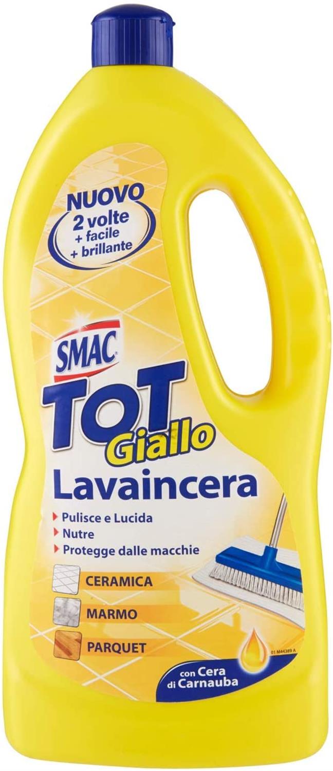 SET 12 SMAC TOT GIALLO DETERGENTE LAVAINCERA CON CERA DI CARNUBA 1 LT