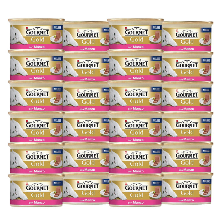 SET 24 CONFEZIONI GOURMET GOLD MOUSSE AL MANZO 85 GRAMMI