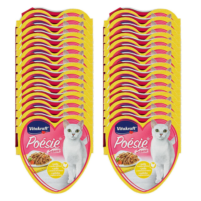 SET 30 CONFEZIONI GATTO POÉSIE SAUCE + POLLO E VERDURE DELL'ORTO 85 GR