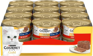 SET 24 CONFEZIONI GOURMET GOLD MOUSSE AL MANZO 85 GRAMMI