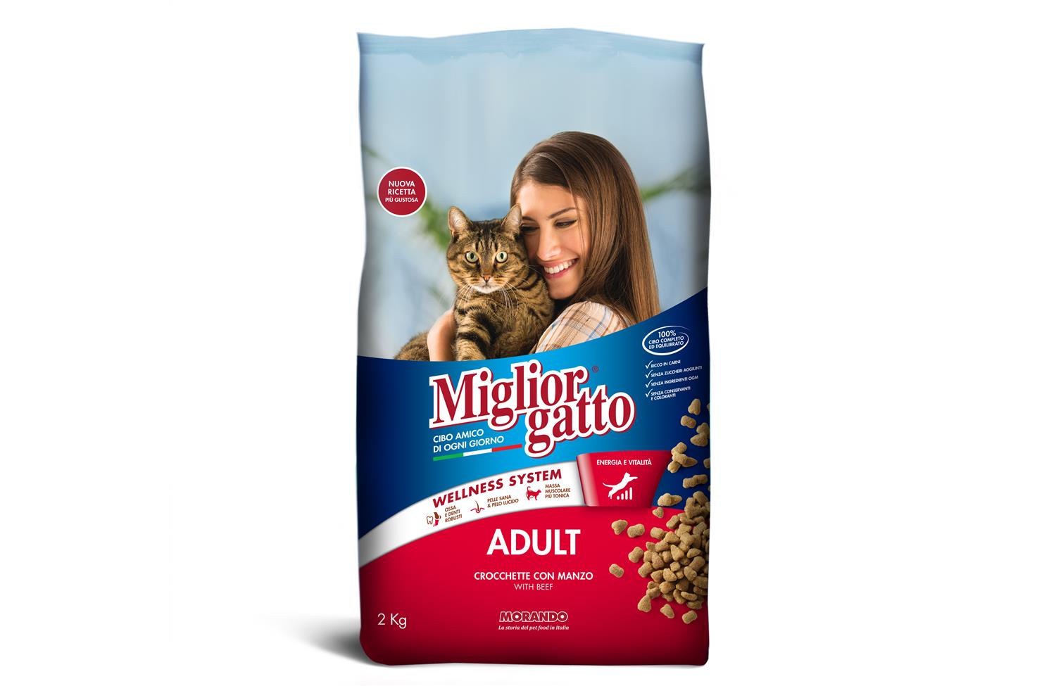 SET 3 CONFEZIONI MIGLIOR GATTO CROCCANTINI CON MANZO E FEGATO 2 KG