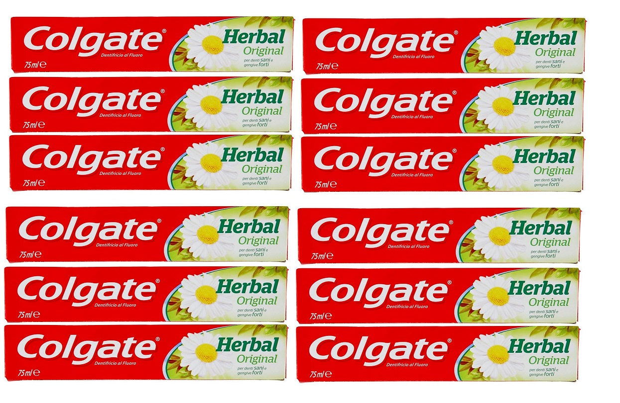SET 12 CONFEZIONI DI COLGATE DENTIFRICIO HERBAL DA 75ML