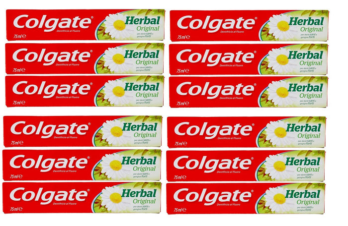 SET 12 CONFEZIONI DI COLGATE DENTIFRICIO HERBAL DA 75ML