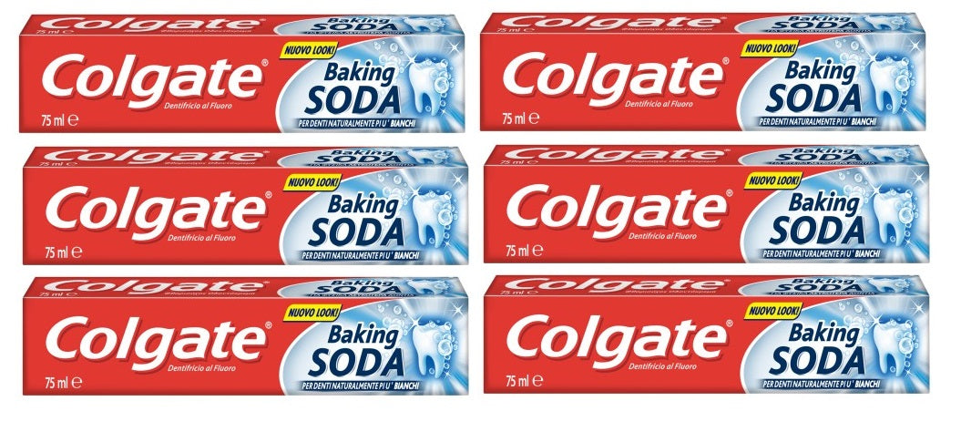 SET 6 CONFEZIONI COLGATE DENTIFRICIO BAKING SODA ANTIPLACCA 75ML