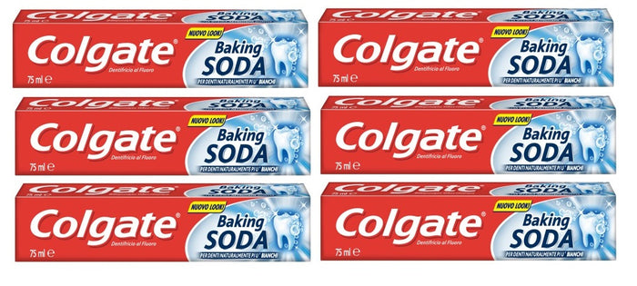 SET 6 CONFEZIONI COLGATE DENTIFRICIO BAKING SODA ANTIPLACCA 75ML