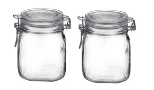 SET 2 FIDO VASO ERMETICO CON CAPIENZA DA 750 CC