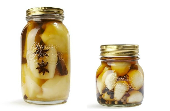 SET 6 BARATTOLI 700 CC QUATTRO STAGIONI BORMIOLI VASO PER CONSERVE