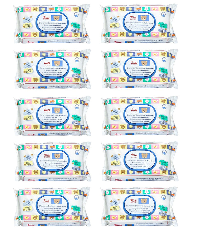 SET 10 CONFEZIONI DA 72 TRUDY BABY CARE SALVIETTINE UMIDIFICATE NETTARE DI FIORI