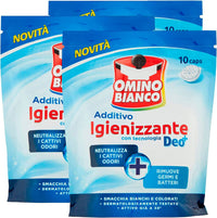 SET 3 CONFEZIONI DI OMINO BIANCO IDROCAPSULE IGIENIZZANTE 10 CAPS