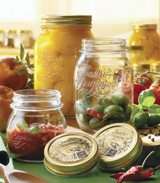 SET 12 BARATTOLI 150CC QUATTRO STAGIONI BORMIOLI VASO PER CONSERVE CON TAPPO