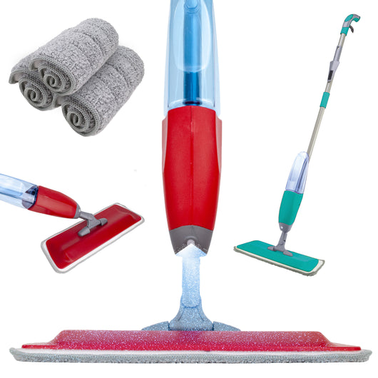 MAURY'S SPRAY MOP VAPORIZZATORE 600ML CON 3 RICAMBI DI PANNO IN MICROFIBRA