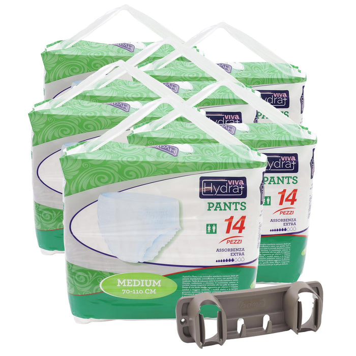 HYDRA VIVA+ PANTS PANNOLONI IN SET DA 6 IN TAGLIA M 14 PZ CON TAC APPENDISCOPE