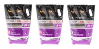 OPTIMO SET 3 LETTIERE PER ANIMALI IN GEL DI SILICE CON ASSORBENZA DI 5 LT