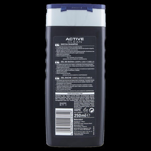 SET 3 NIVEA DOCCIA MEN ACTIVE CLEAN IN FORMATO DA 250 ML