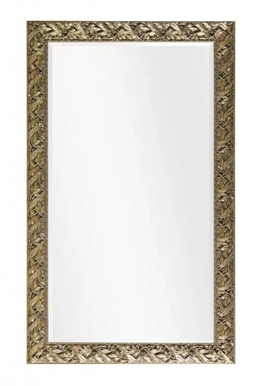 Mobili2g - specchiera in foglia oro rettangolare misure: l.90 x h. 180 x p. 4