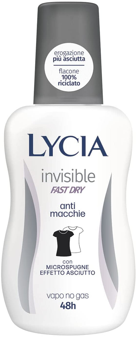 SET 6 LYCIA DEODORANTE VAPO IN FORMATO DA 75 ML INVISIBLE FAST DRY