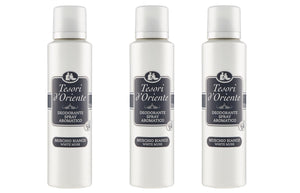 SET 3 CONFEZIONI TESORI D'ORIENTE DEODORANTE SPRAY MUSCHIO BIANCO DA 150 ML