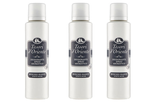 SET 3 CONFEZIONI TESORI D'ORIENTE DEODORANTE SPRAY MUSCHIO BIANCO DA 150 ML