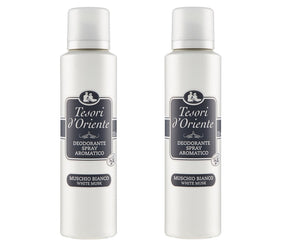 SET 2 CONFEZIONI TESORI D'ORIENTE DEODORANTE SPRAY MUSCHIO BIANCO DA 150 ML