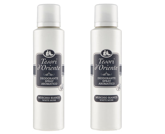 SET 2 CONFEZIONI TESORI D'ORIENTE DEODORANTE SPRAY MUSCHIO BIANCO DA 150 ML