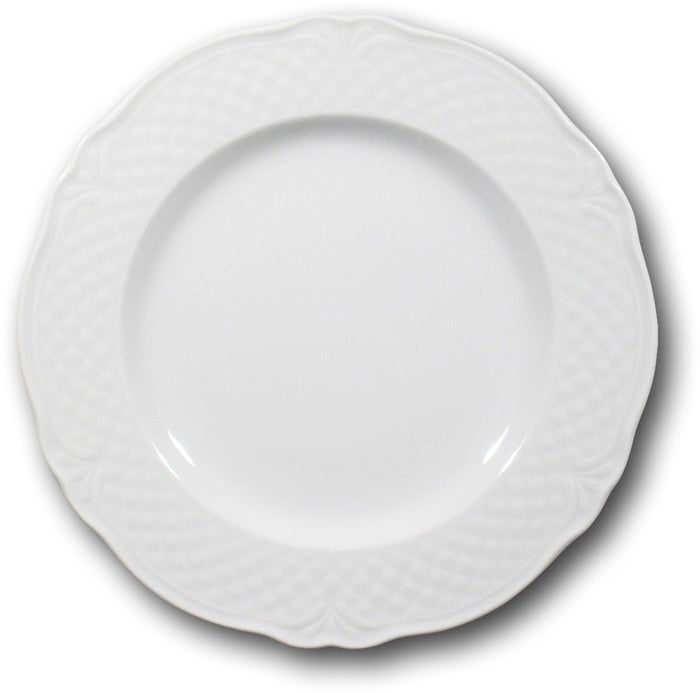 6 PIATTI MALAGA PIANO IN CERAMICA 26CM BIANCO