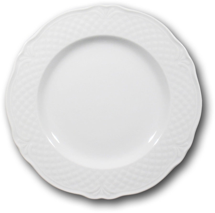 6 PIATTI MALAGA PIANO IN CERAMICA 26CM BIANCO