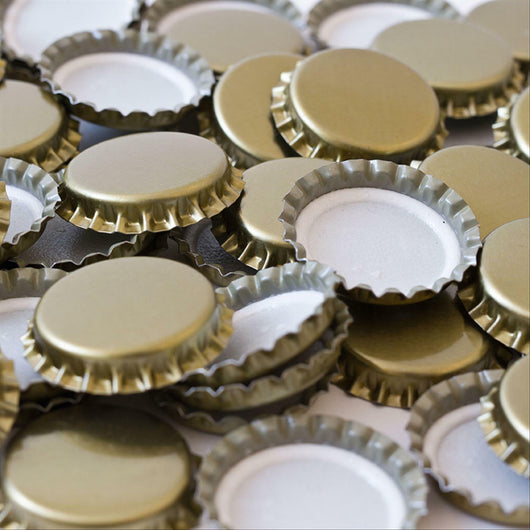 CONFEZIONE DA 500 TAPPI CON CORONA IN COLORE ORO ORO