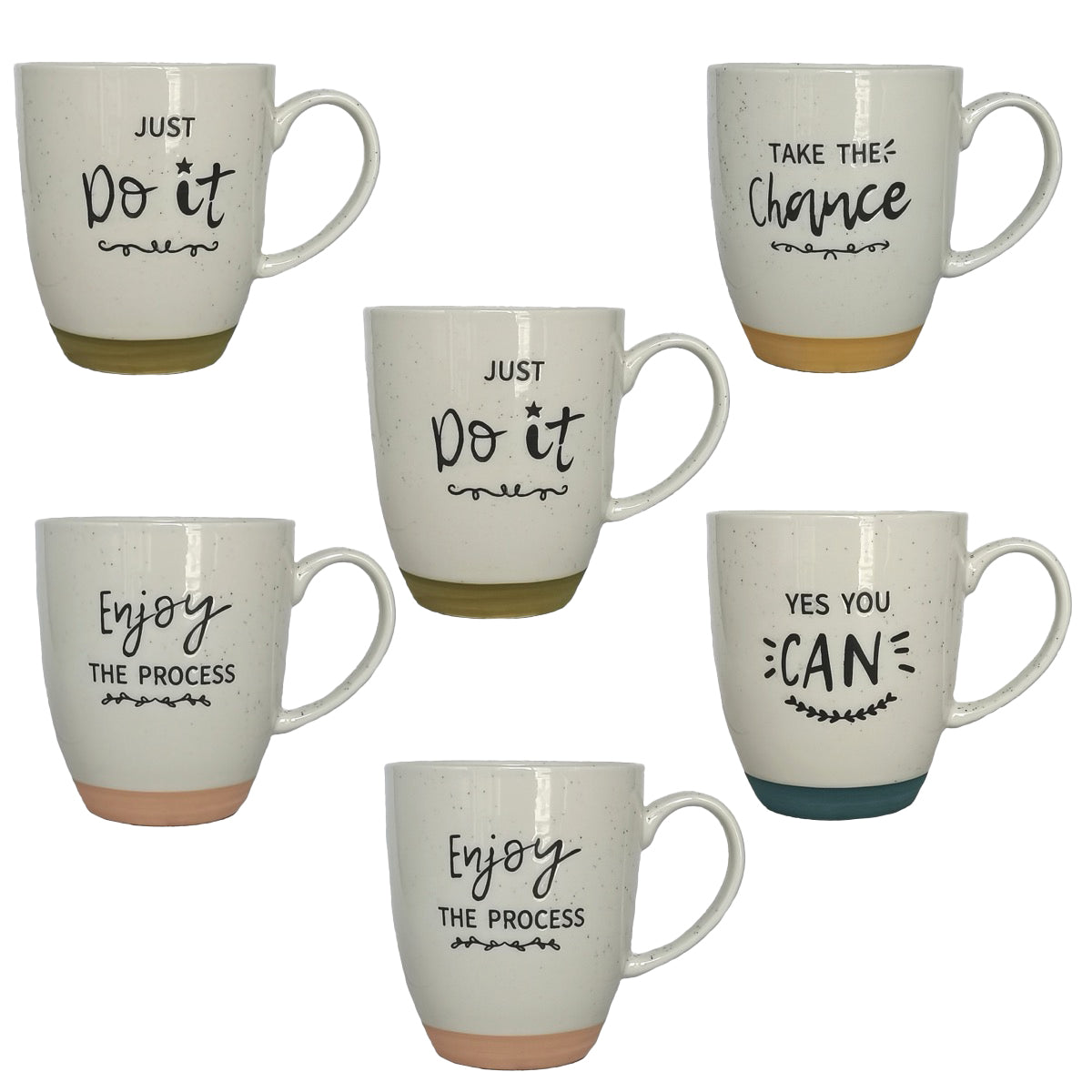 SET 6 TAZZE JUMBO DA 550CC RAINBOW IN DECORO ASSORTITO