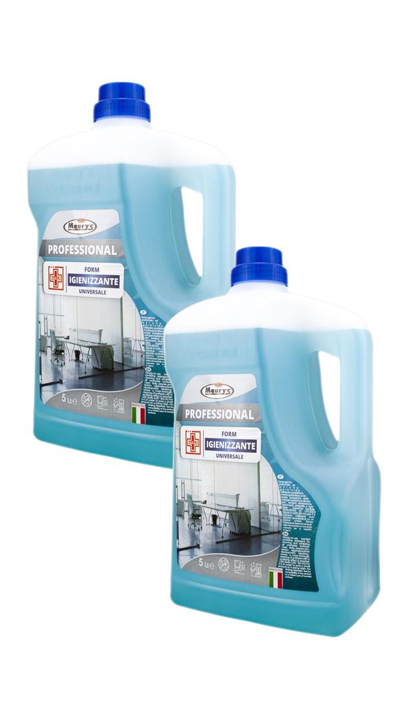 KIT SET 2 PZ MAURY'S PROFESSIONAL 5LT FORM IGIENIZZANTE UNIVERSALE