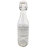 KIT SET 4 PZ BOTTIGLIA IN VETRO CIRCLE 1LT CON TAPPO A CHIUSURA