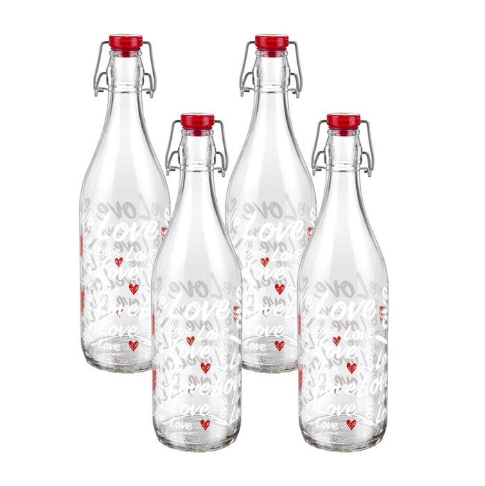 KIT SET 4 PZ MAURY'S CORAZON BOTTIGLIA IN VETRO DA 1 LT