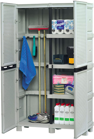 ARMADIO PORTASCOPE IN POLIPROPILENE 100 X 39 X H172 CM 2 ANTE E 3 RIPIANI