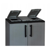 ARMADIO PATTUMIERA BASSO IN PLASTICA 3 SCOMPARTI DIMENSIONI 68 X 37 X H84 CM OKX