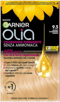 GARNIER OLIA TINTA PERMANENTE SENZA AMMONIACA 9.3 BIONDO CHIARISSIMO DORATO
