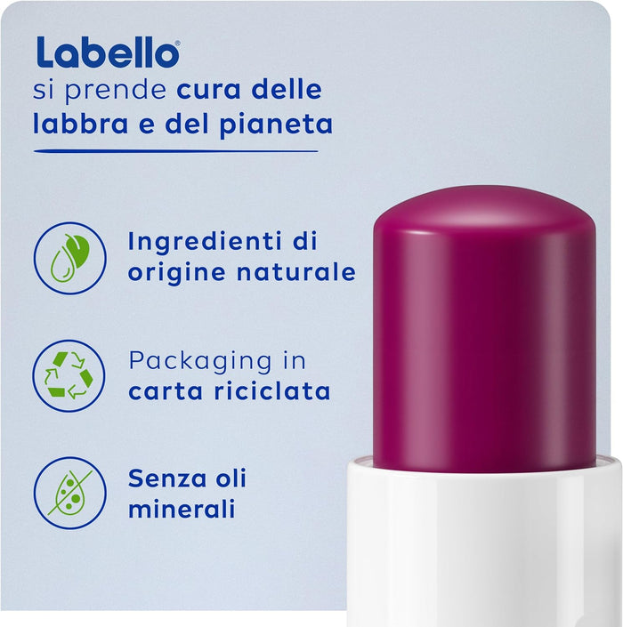 SET 6 LABELLO BALSAMO LABBRA BLACKBERRY SHINE STICK 4.8 GR AROMA DI MORE