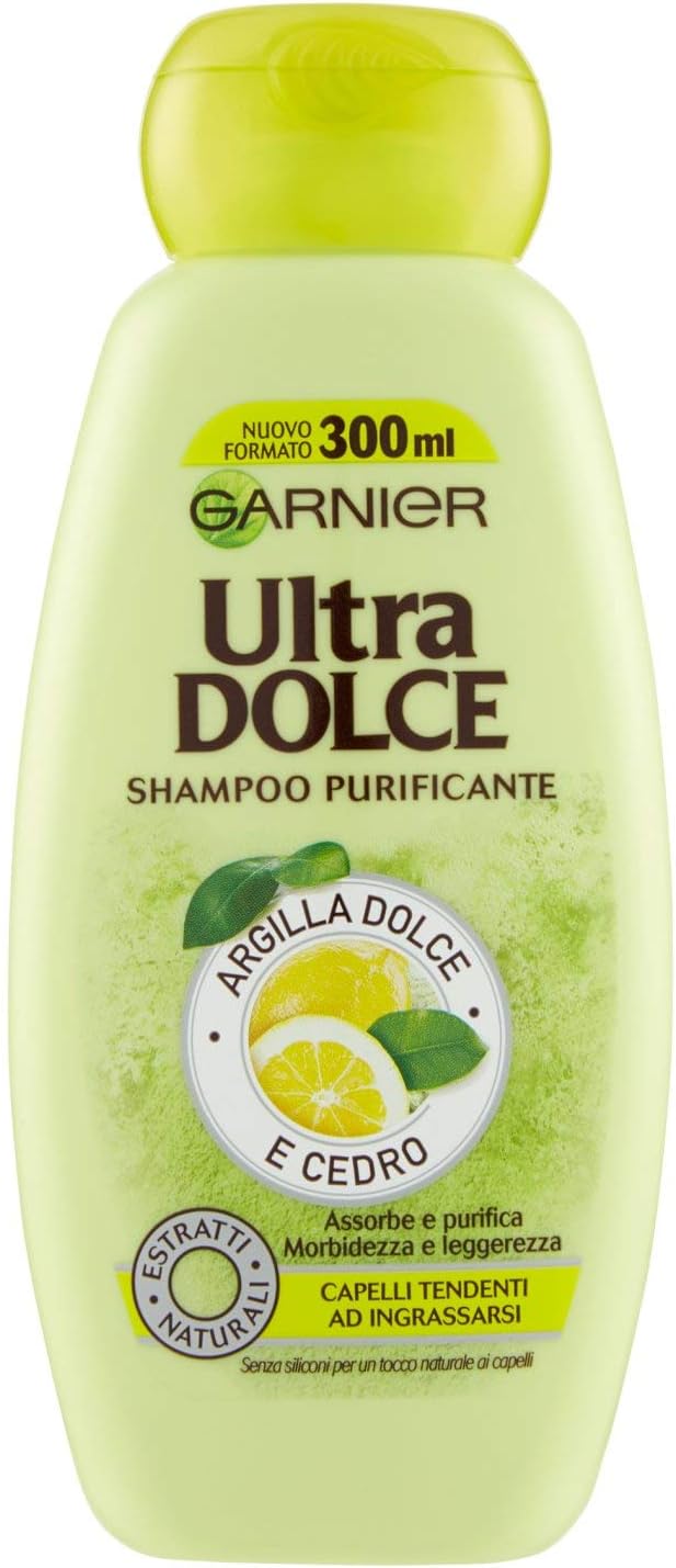 SET 2 GARNIER SHAMPOO PURIFICANTE DA 300 ML ARGILLA DOLCE E CEDRO CAPELLI GRASSI