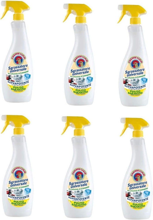 CHANTECLAIR SET 6 PZ SGRASSATORE UNIVERSALE 700ML DISINFETTANTE AL LIMONE