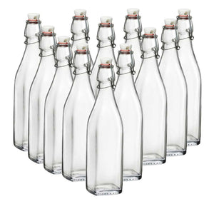 MAURY'S SET 12 SWING BOTTIGLIE IN VETRO CON CAPIENZA DA 0.50LT