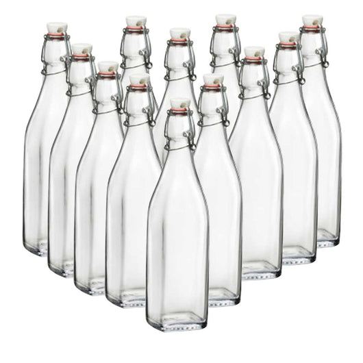 MAURY'S SET 12 SWING BOTTIGLIE IN VETRO CON CAPIENZA DA 0.50LT