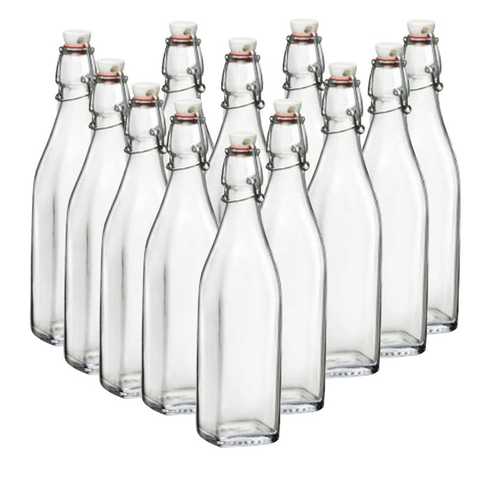 MAURY'S SET 12 SWING BOTTIGLIE IN VETRO CON CAPIENZA DA 0.50LT