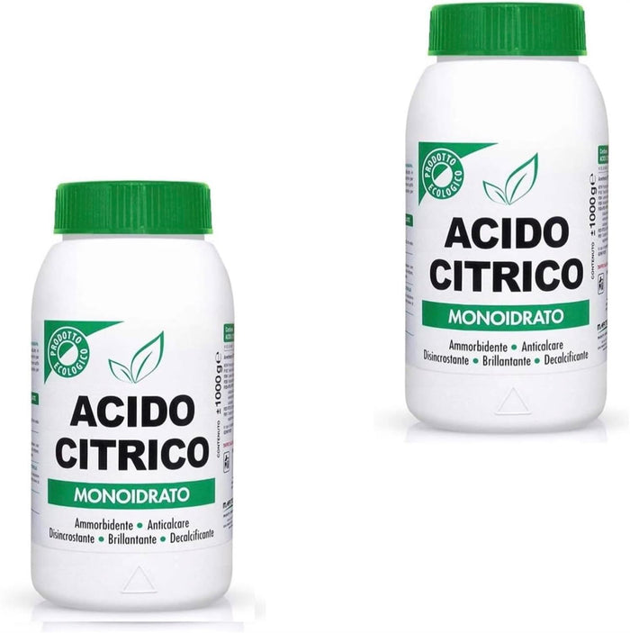 MARTEN ACIDO CITRICO SET 2 PZ X1KG MONOIDRATO MULTIFUNZONE ANTICALCARE DISINCROSTANTE E DECALCIFICANTE ECOLOGICO