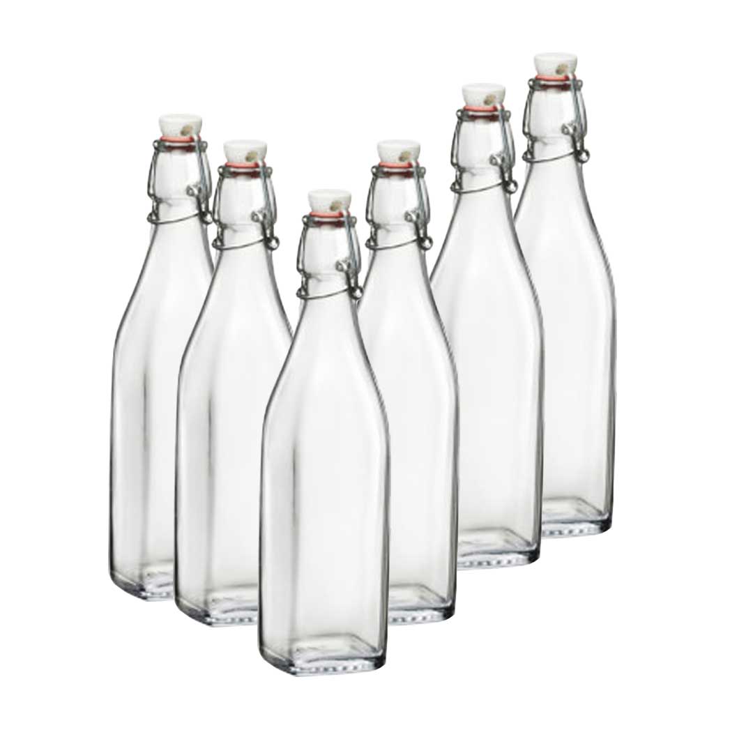 MAURY'S SET 6 SWING BOTTIGLIE IN VETRO CON CAPIENZA DA 0.50 LT