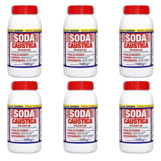 MARTEN SODA CAUSTICA SET 6 PZ X 1KG A SCAGLIE PERCARBONATO DI SODIO STASA SCARICHI SVERNICIA NON DANNEGGIA