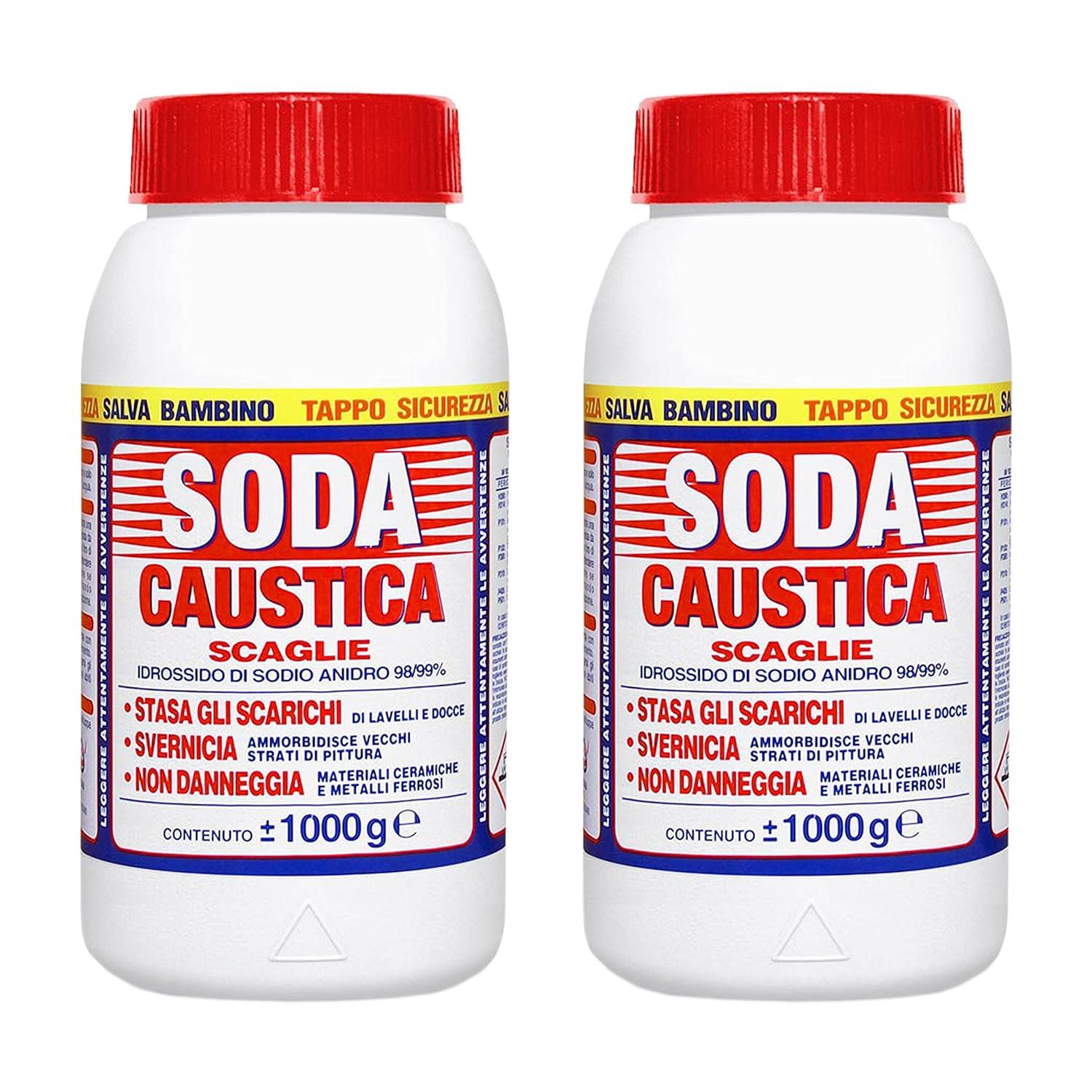 MARTEN SODA CAUSTICA SET 2 PZ DA 1KG A SCAGLIE PERCARBONATO DI SODIO STASA SCARICHI SVERNICIA NON DANNEGGIA