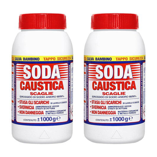 MARTEN SODA CAUSTICA SET 2 PZ DA 1KG A SCAGLIE PERCARBONATO DI SODIO STASA SCARICHI SVERNICIA NON DANNEGGIA